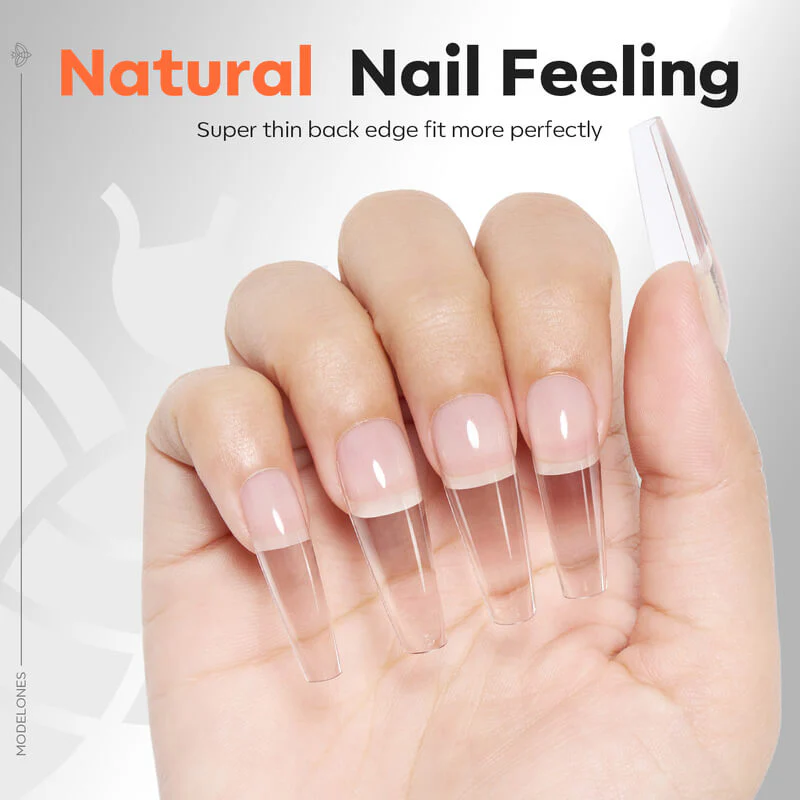 Long Coffin Apex Nail Tips - Image 4