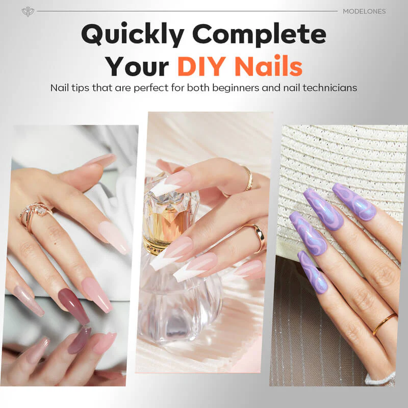 Long Coffin Apex Nail Tips - Image 8