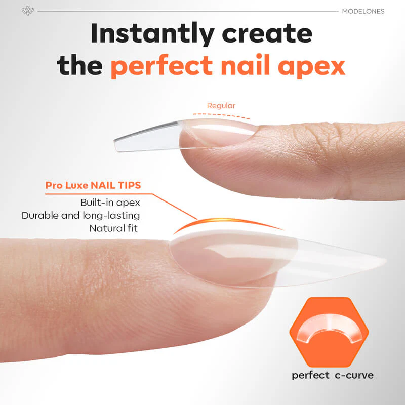 Medium Almond Apex Nail Tips - Image 2