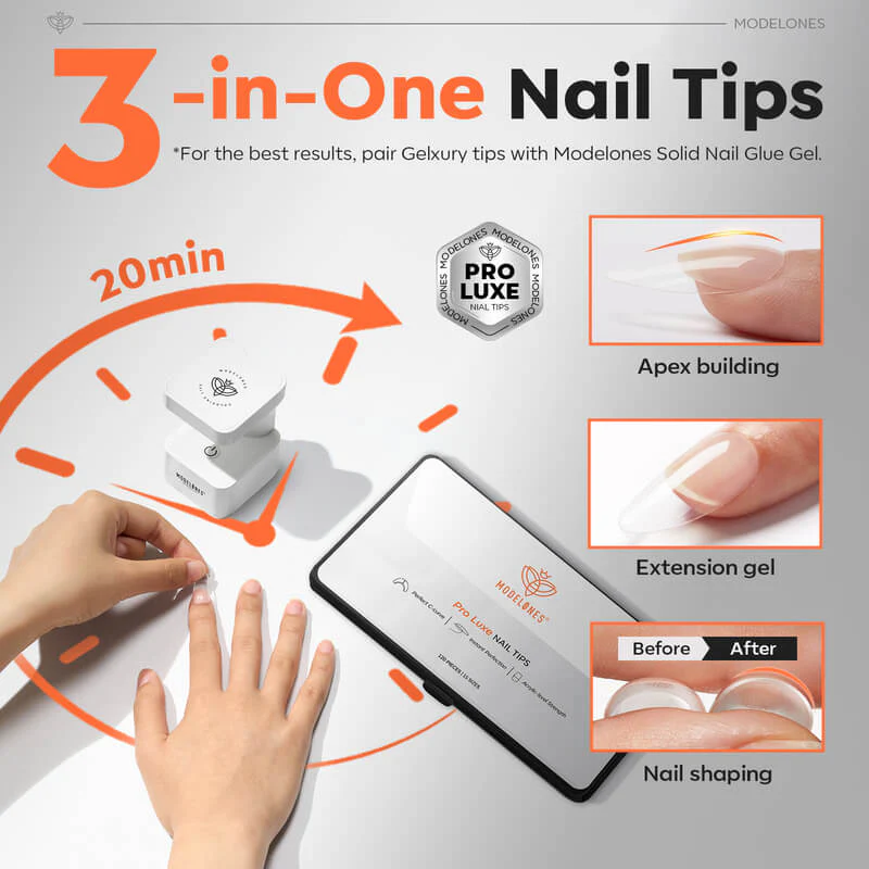 Medium Almond Apex Nail Tips - Image 3