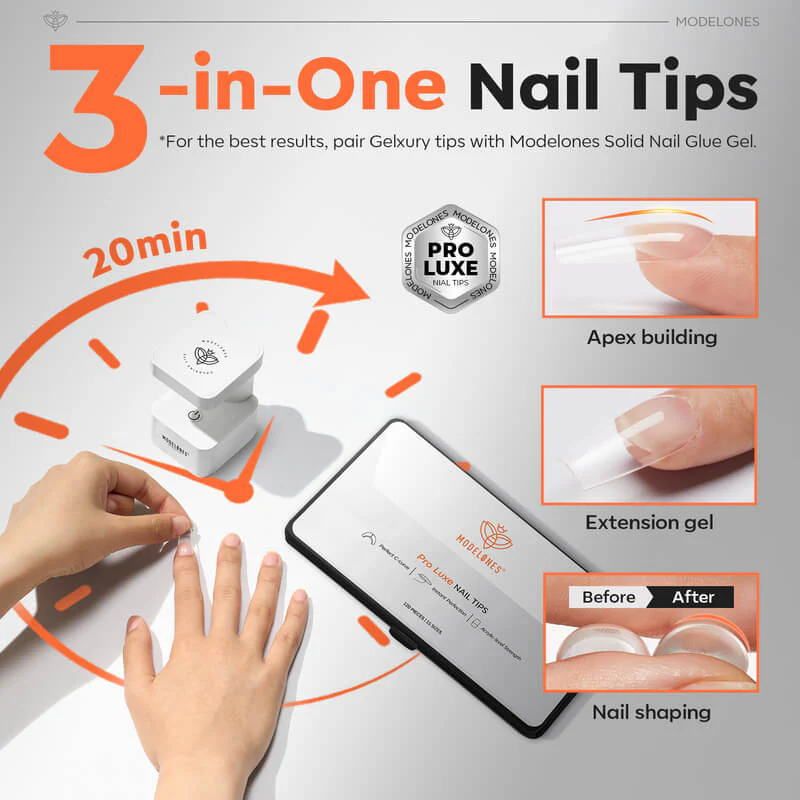 Medium Coffin Apex Nail Tips - Image 3