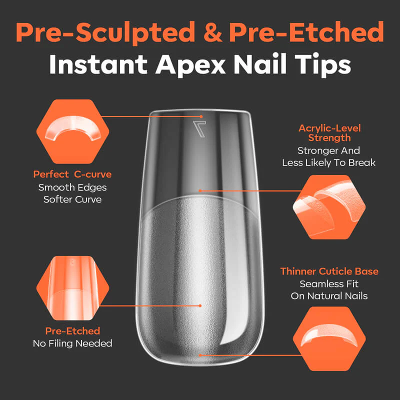 Medium Square Apex Nail Tips - Image 7