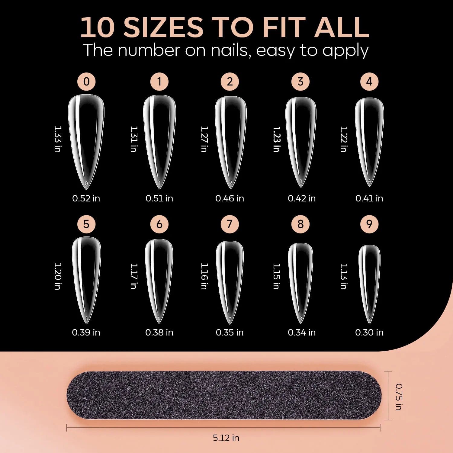200Pcs Clear Stiletto Full Cover Nail Tips - Image 3