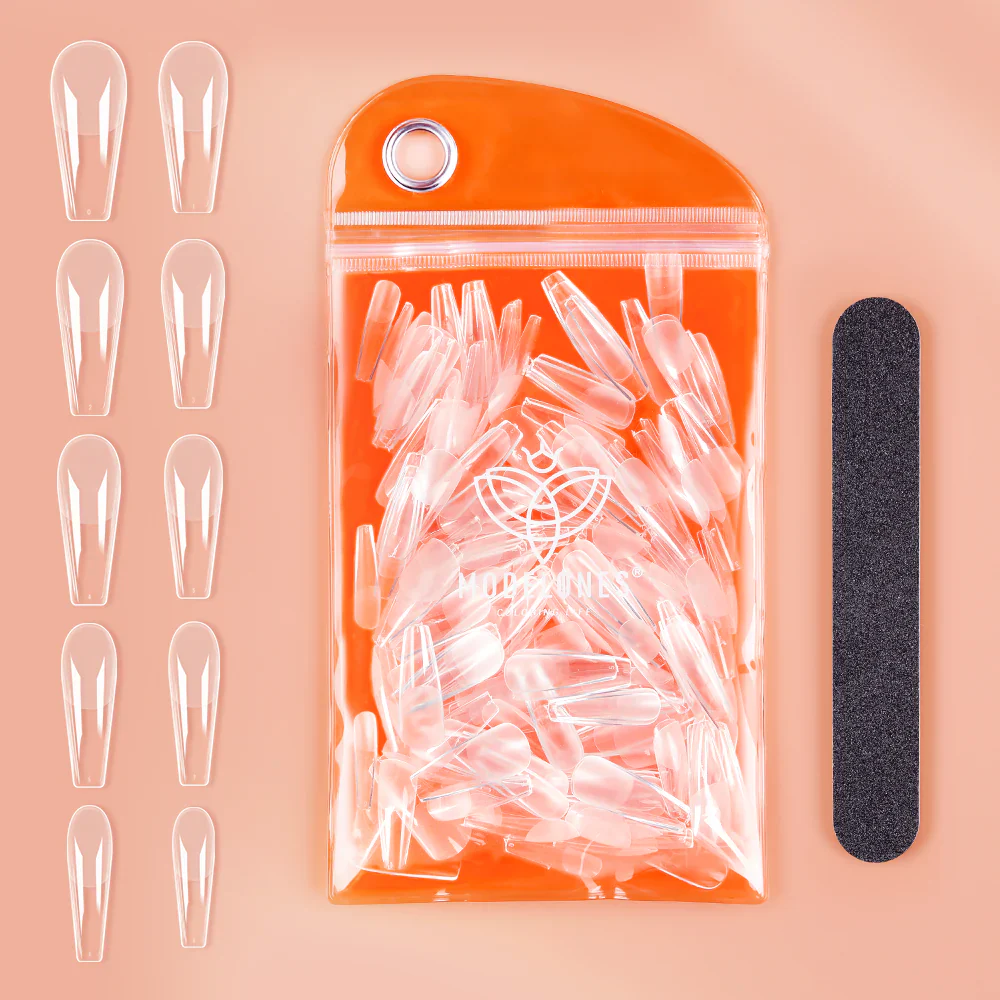 200Pcs Semi-Frosted Coffin Full Cover Nail Tips - Image 9