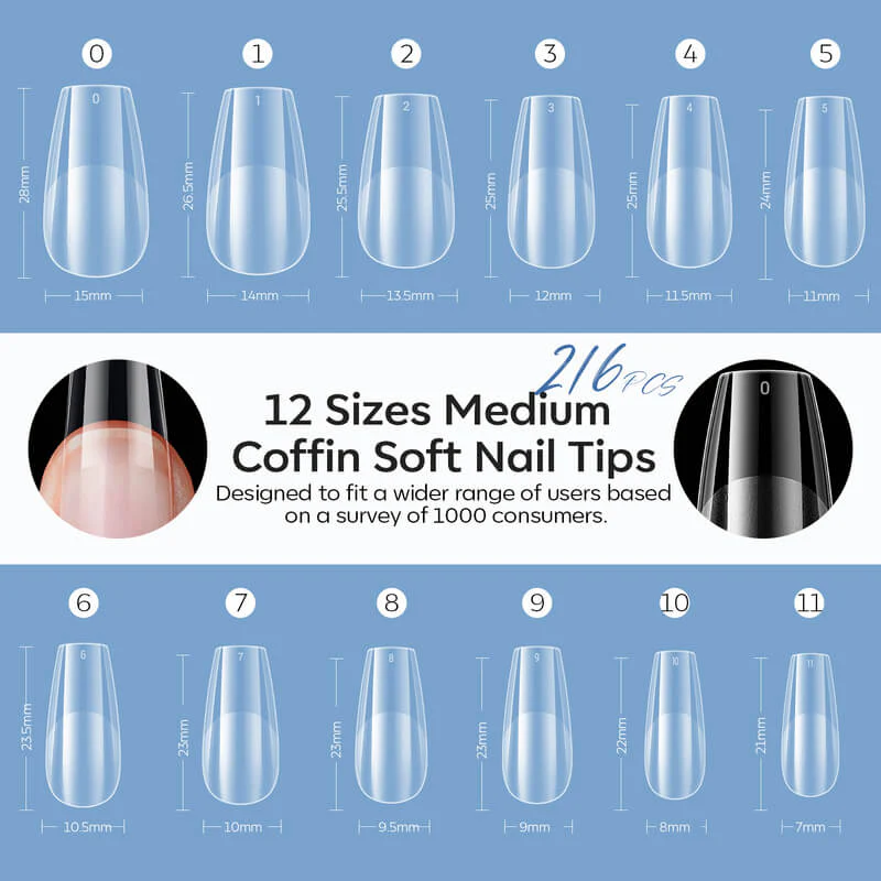 Semi-Frosted Nail Tips - Image 4