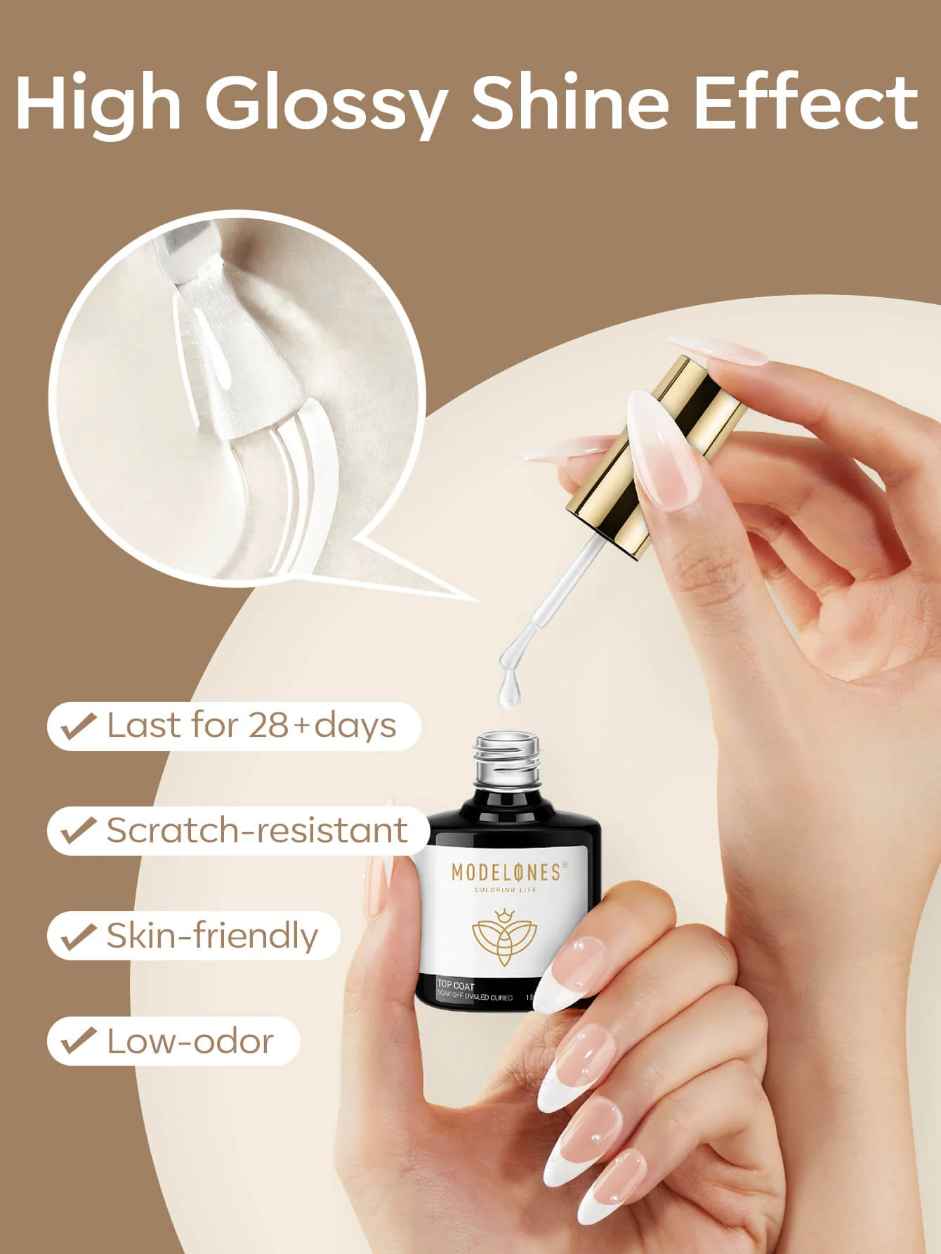 4-In-1 Nail Glue For Tips & Nail Prep Dehydrator & Top Coat 15ml - Image 7