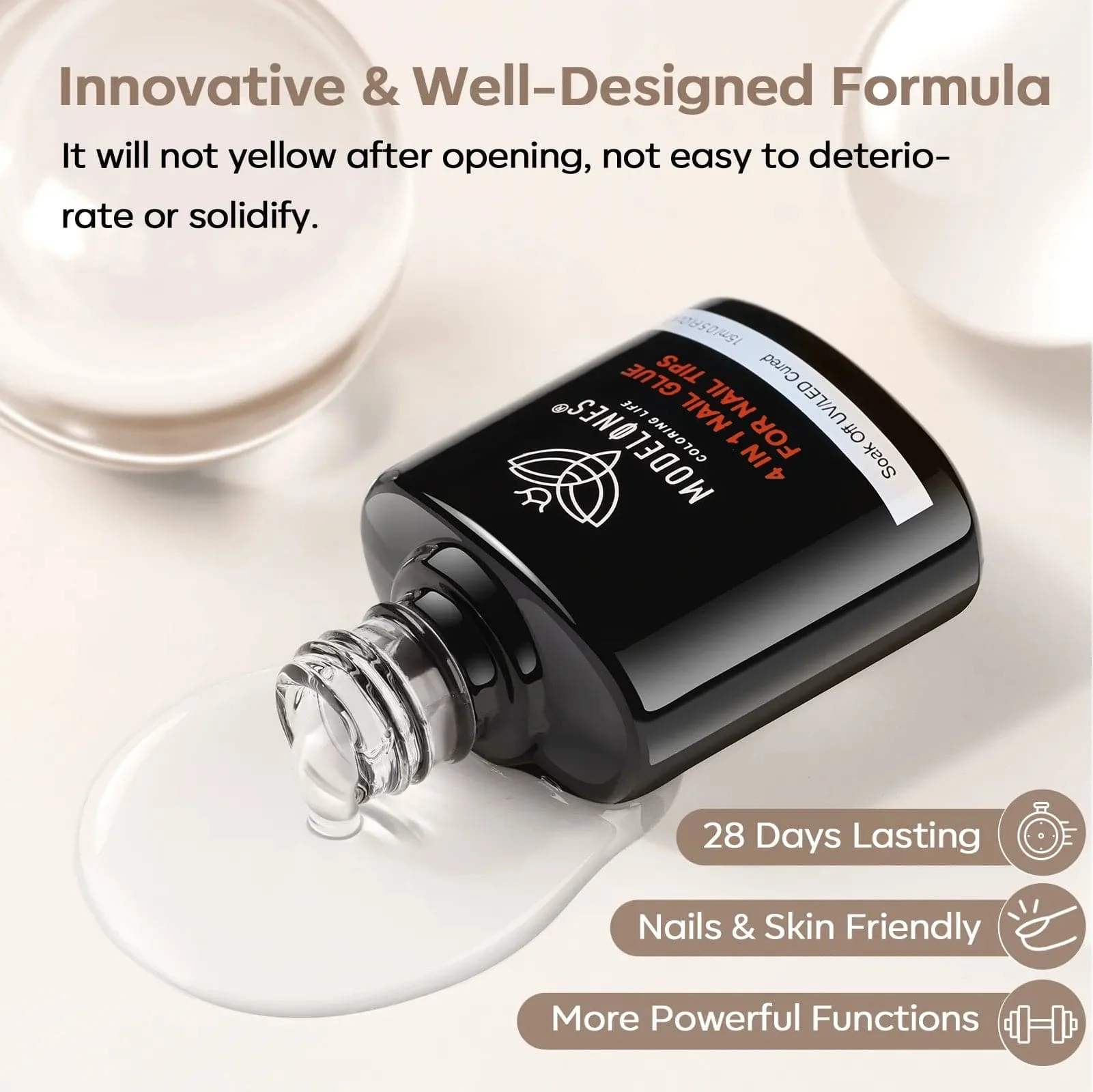 4-In-1 Multi-Functional Nail Glue Gel For Tips 15ml - Image 4