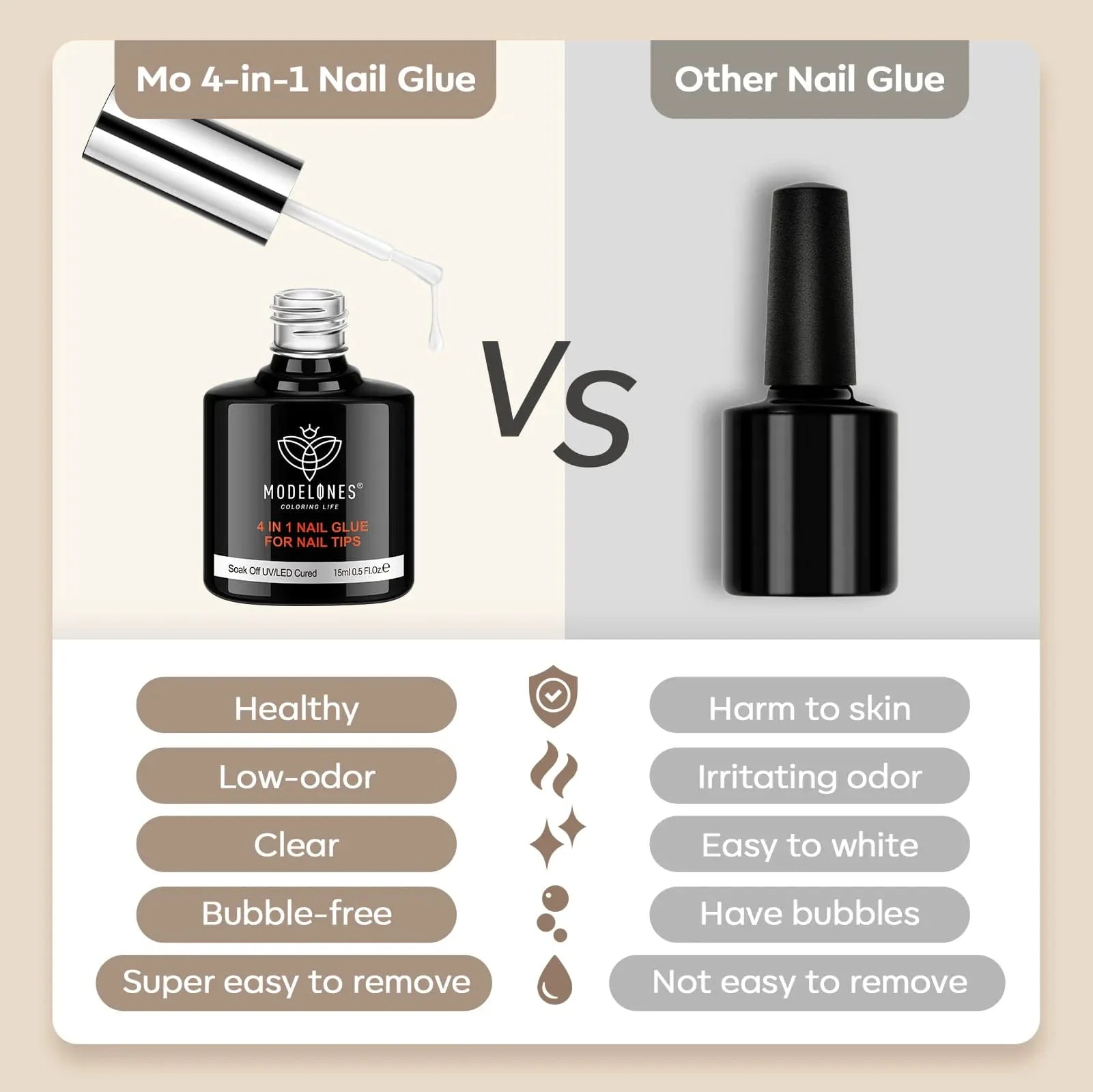 4-In-1 Multi-Functional Nail Glue Gel For Tips 15ml - Image 7