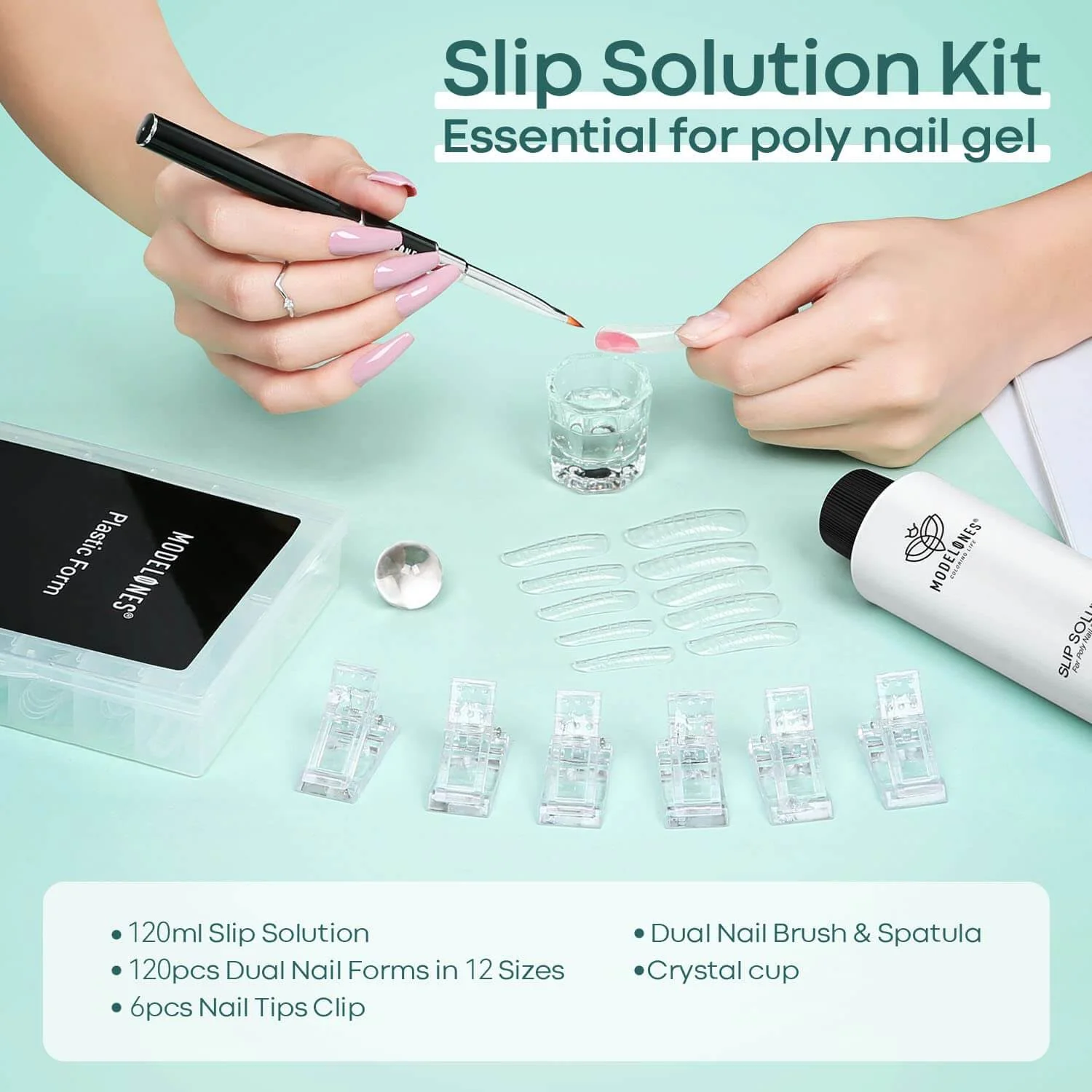 5Pcs Slip Solution Tools Kit For Poly Nail Gel - Image 2
