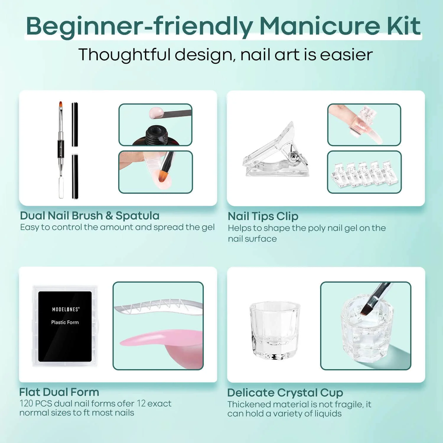 5Pcs Slip Solution Tools Kit For Poly Nail Gel - Image 7