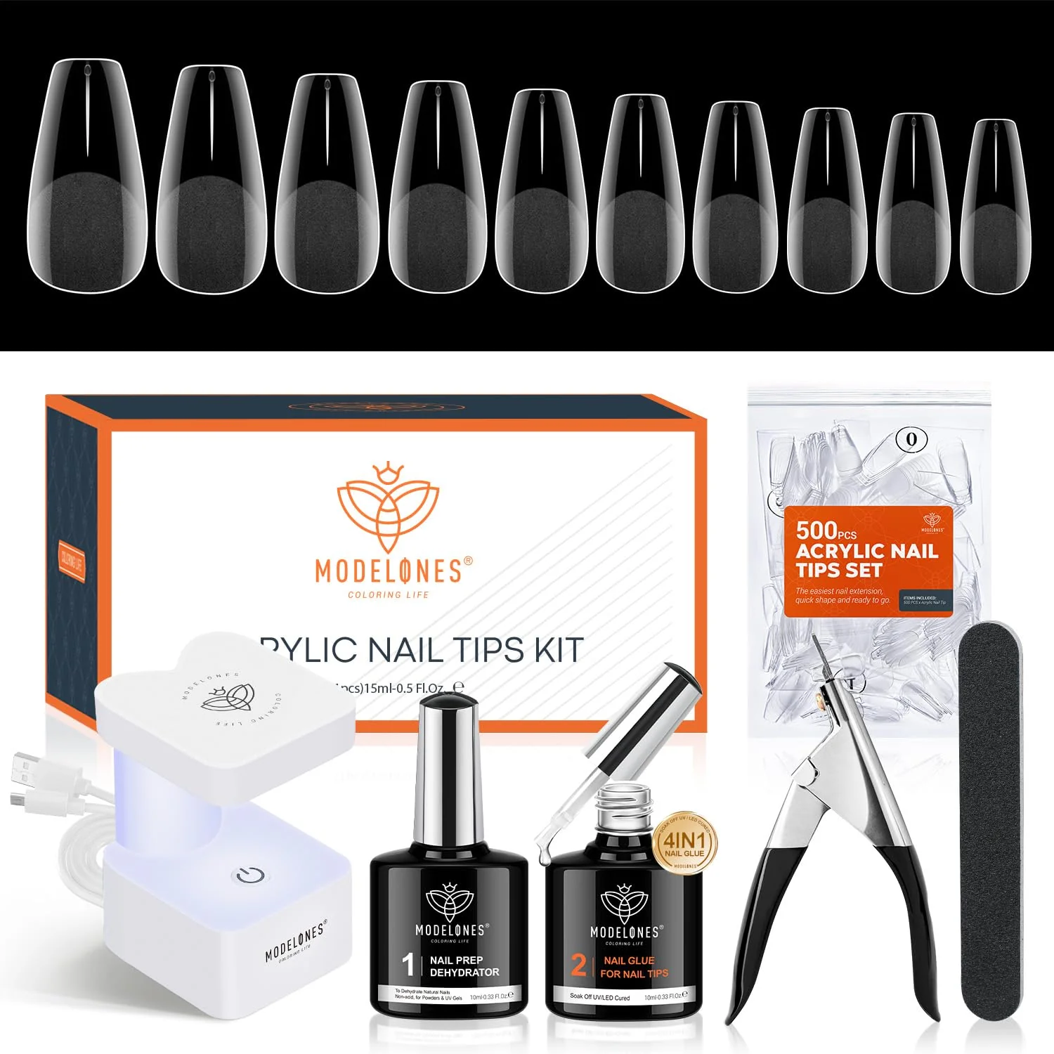 Long Coffin Nail Art Tools Kit - Image 24