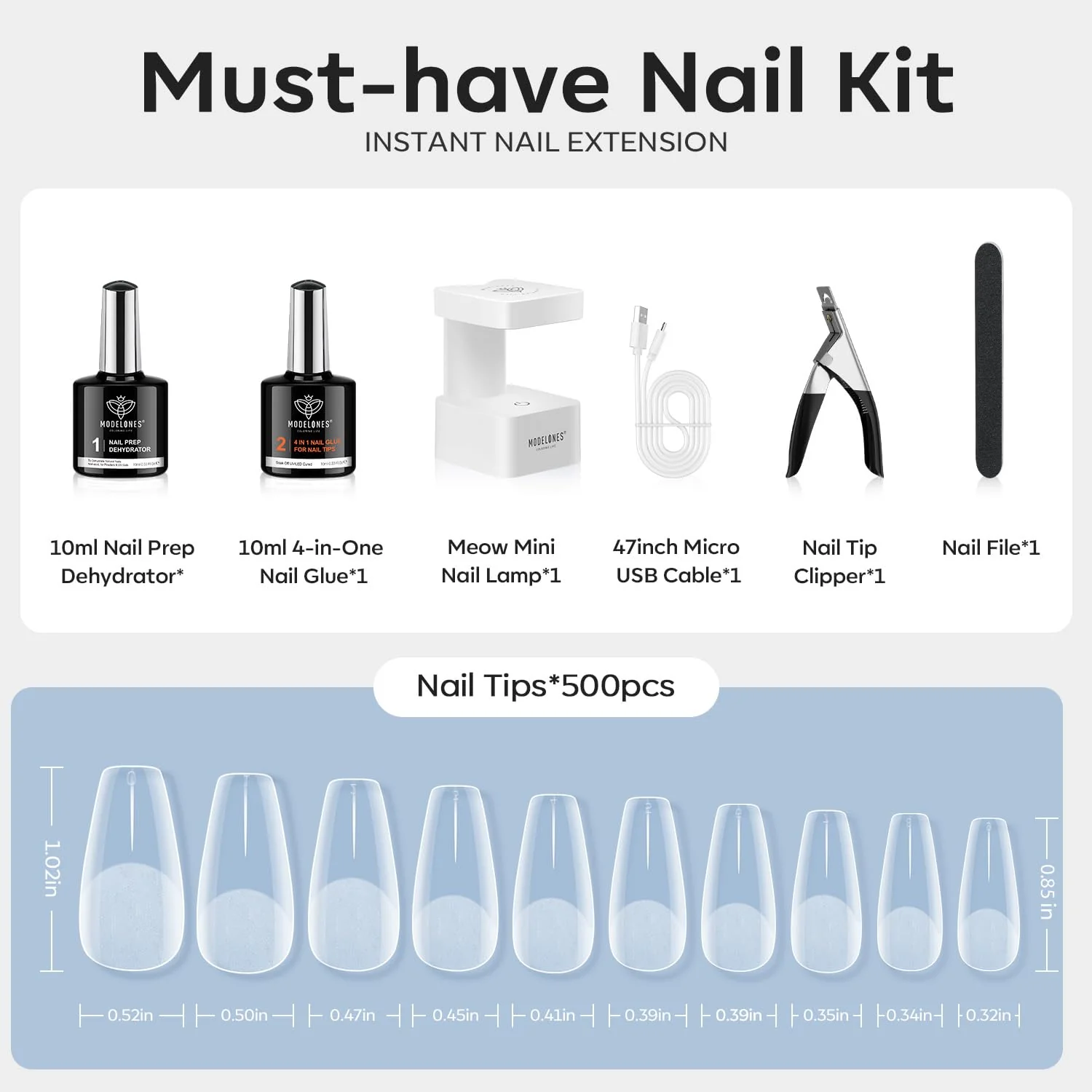Long Coffin Nail Art Tools Kit - Image 27
