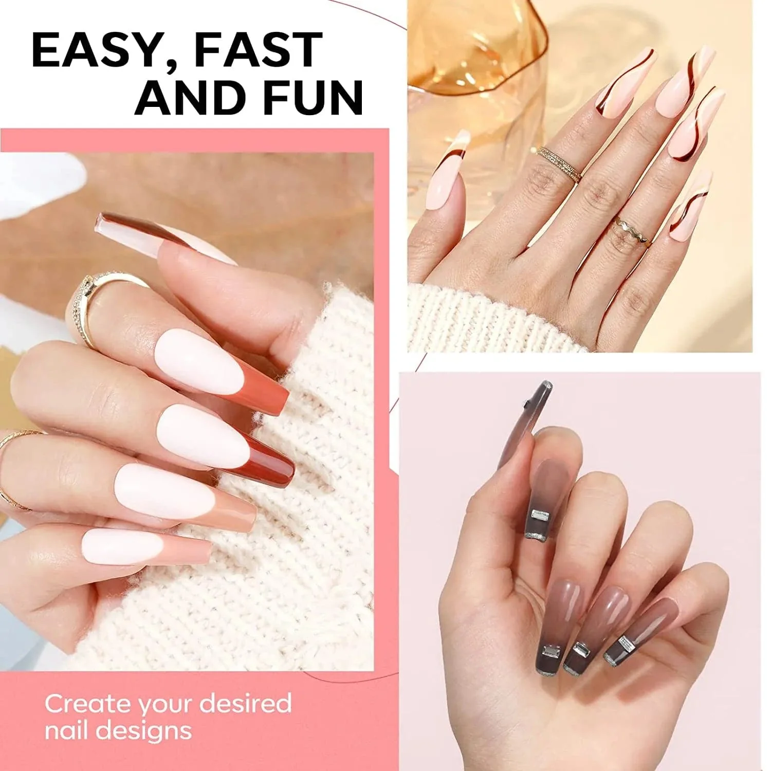Long Coffin Nail Art Tools Kit - Image 36