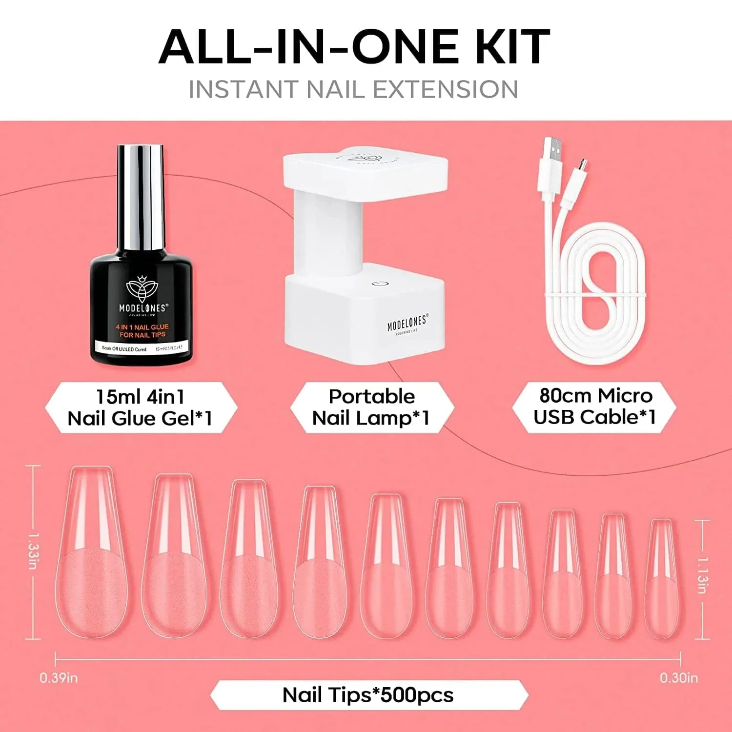 Long Coffin Nail Art Tools Kit - Image 35
