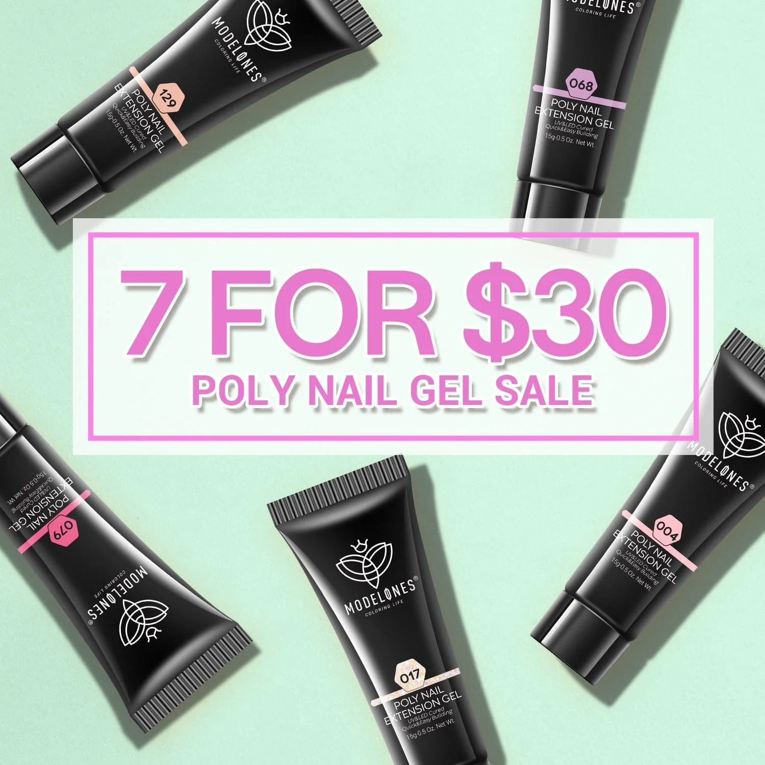 7 For $30 Sale Poly Nail Gel (15g) - Image 2