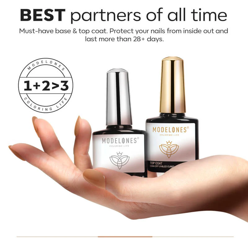 7-In-1 Builder Nail Gel & Top Coat & Base Coat Set 10ml - Image 7
