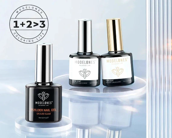 8-In-1 Builder Nail Gel with Top & Base Coat Set - Clear - Image 4