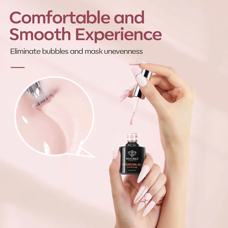 8 in 1 Nude Pink Builder Gel & Top Coat Set - Image 7