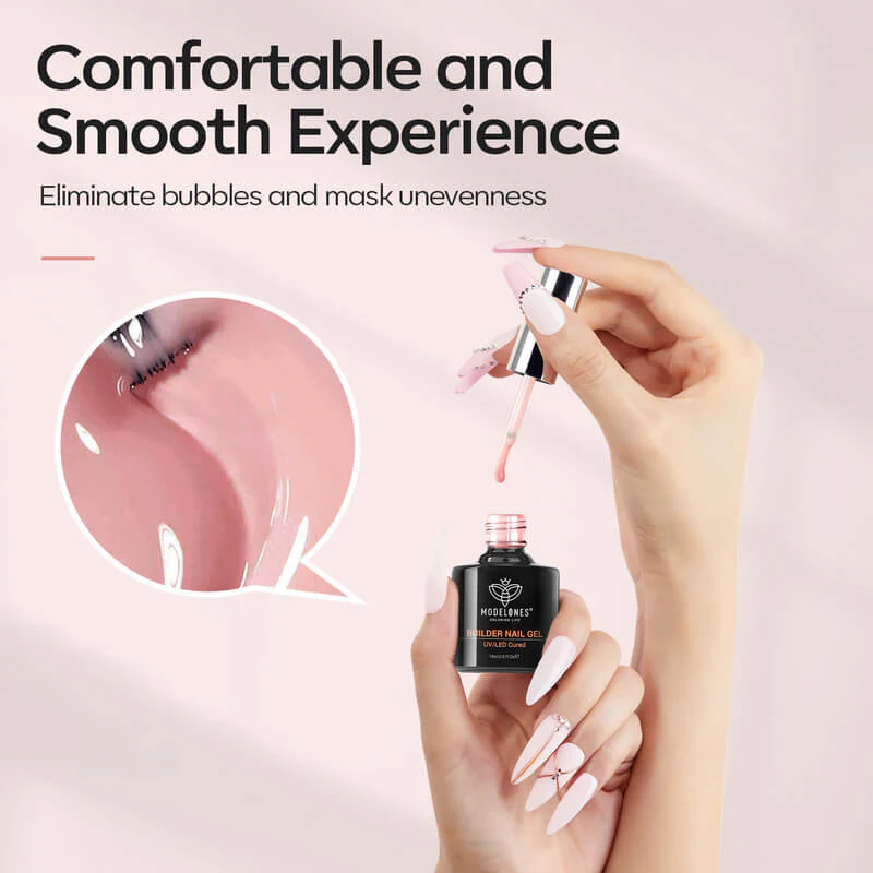 8 in 1 Rose Pink Builder Gel & Top Coat Set - Image 9