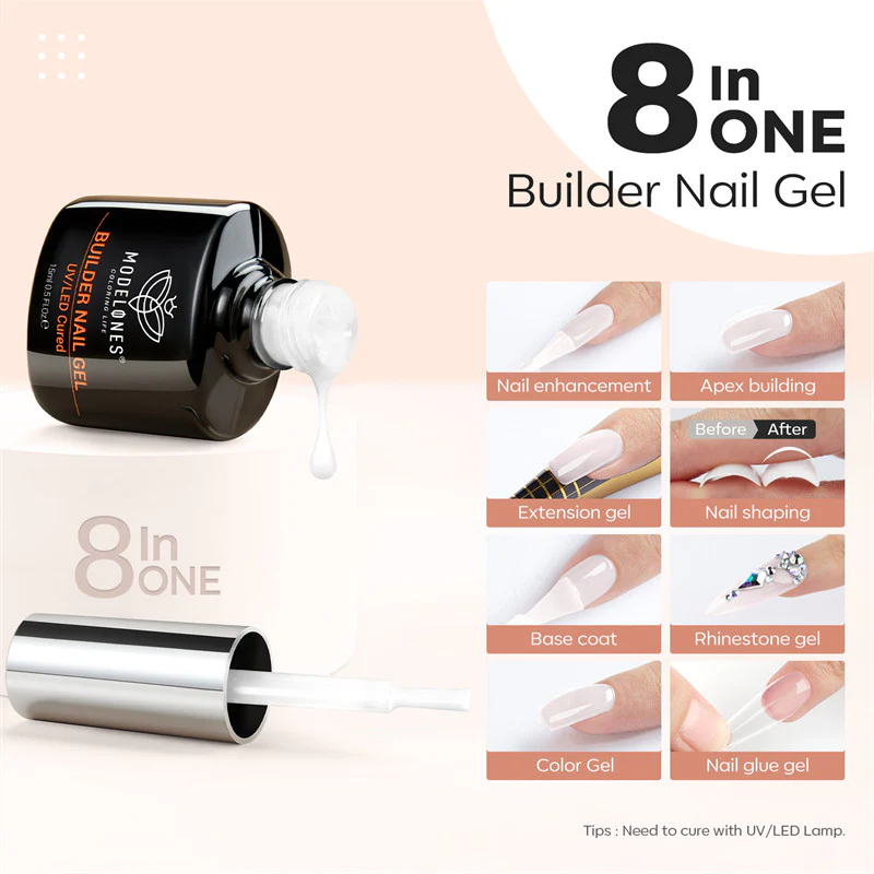 Milky White Builder Gel 15ml - Image 2