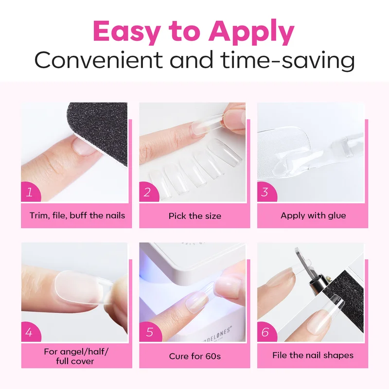 Almond&Square Soft Nail Tips - Image 10