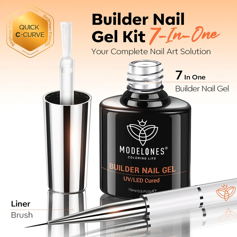 Clear Builder Gel with Liner Brush - Image 10