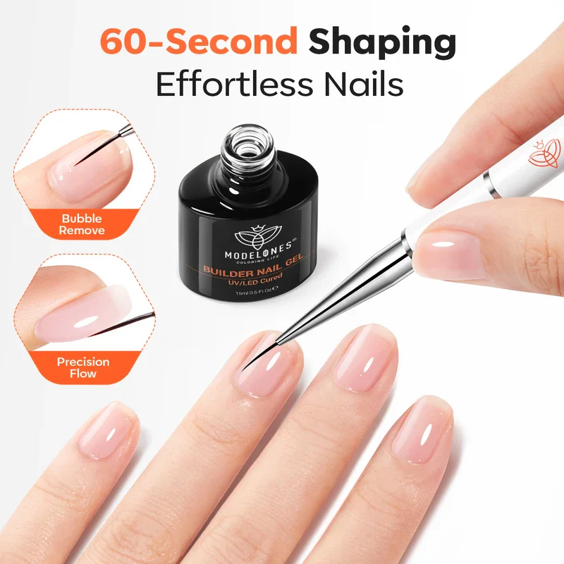 Clear Builder Gel with Liner Brush - Image 9