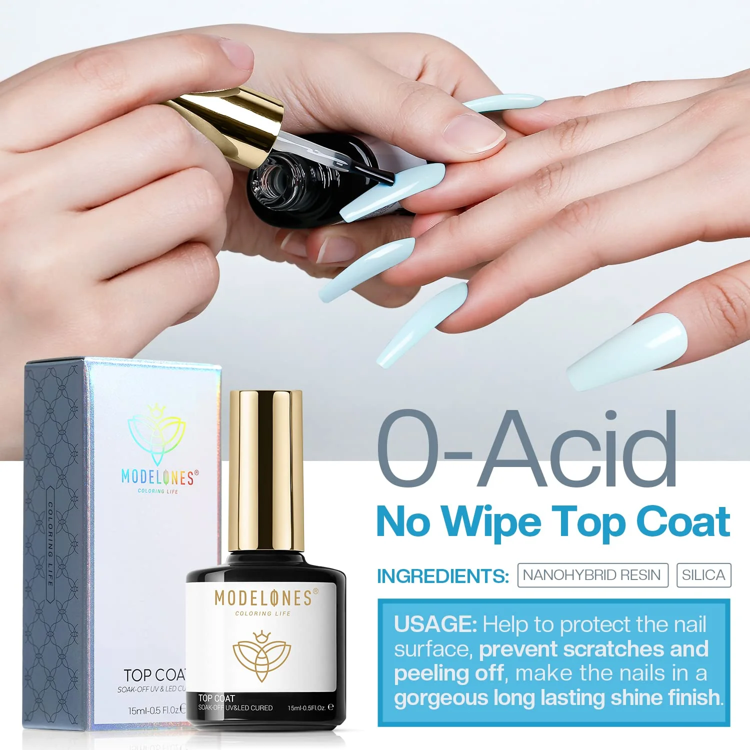 Gloss Top Coat 15ml - Image 3