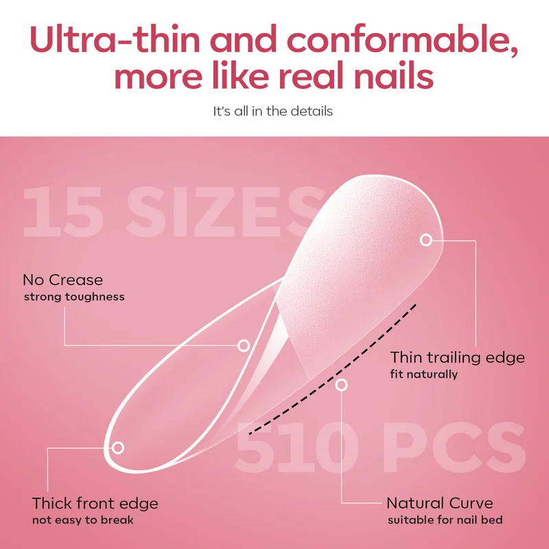 Medium Almond Nail Tips Kit - Image 5