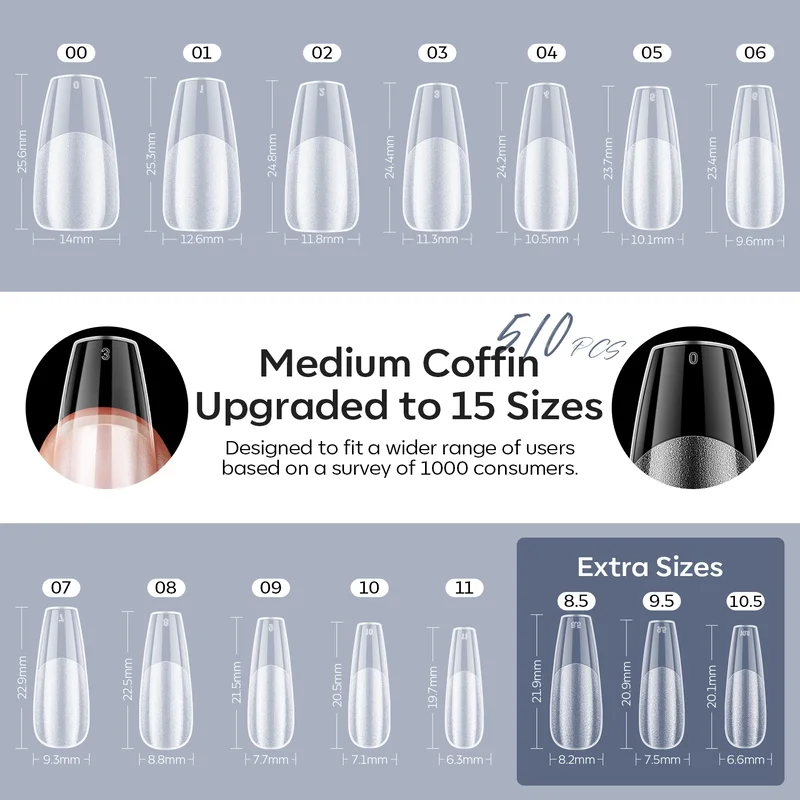 Medium Coffin Nail Tips Kit - Image 4