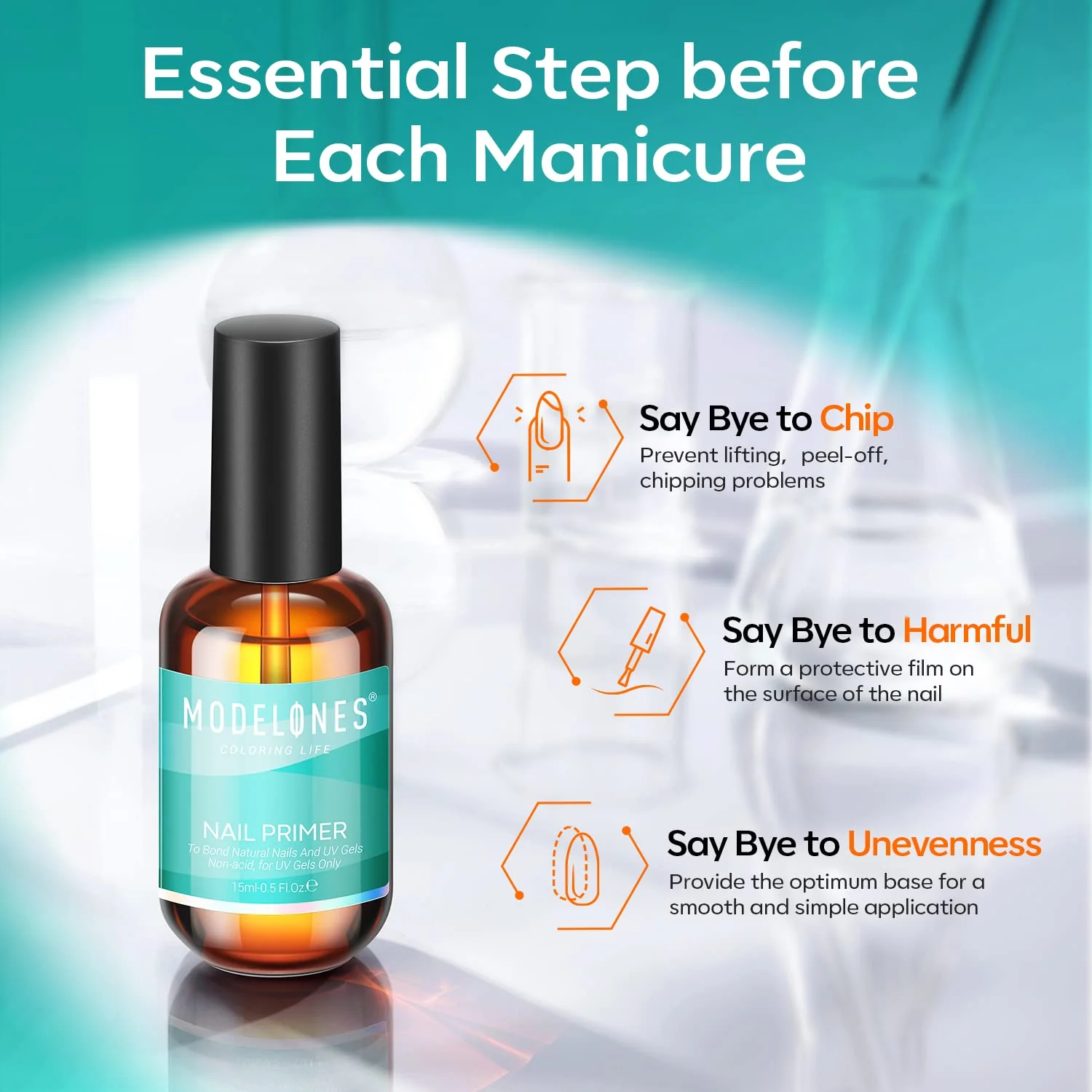 Modelones Acid-Free Nail Primer 15ml - Image 2