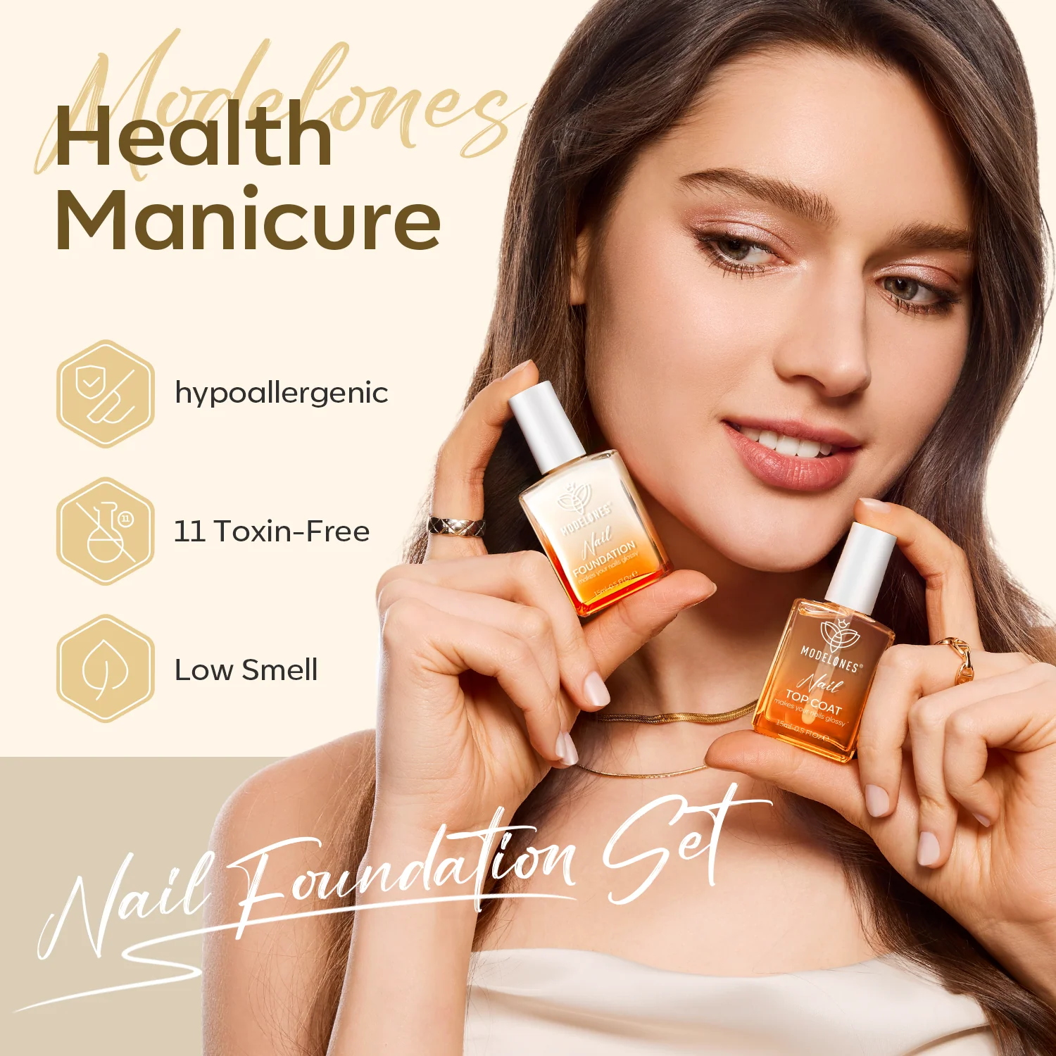 Nail Foundation with Top Coat & Cuticle Oil - Pearl White - Image 7