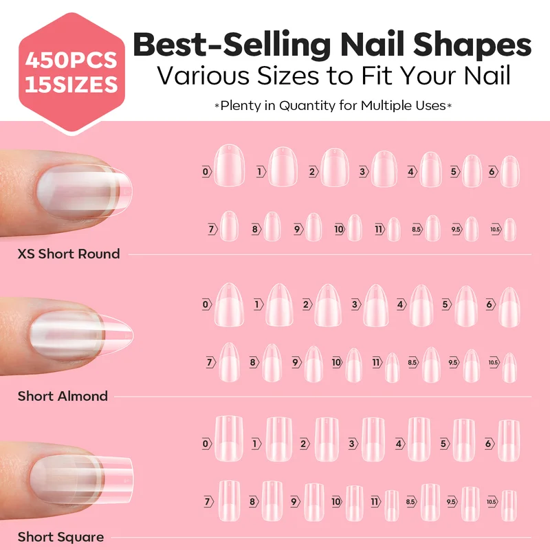 Oval&Almond&Square Soft Nail Tips - Image 7
