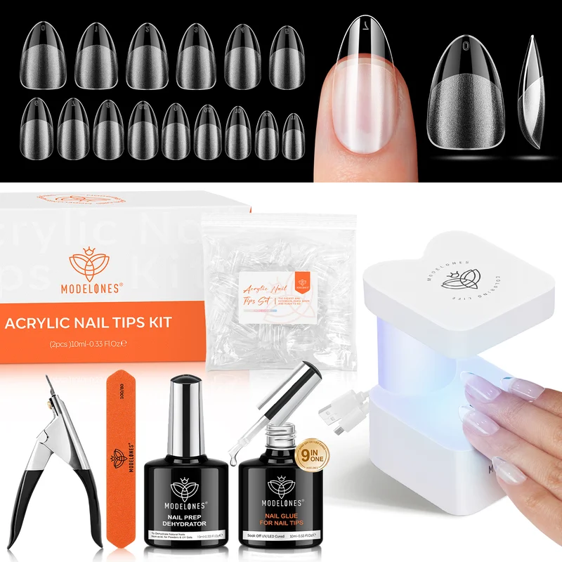 Short Almond Nail Tips Kit