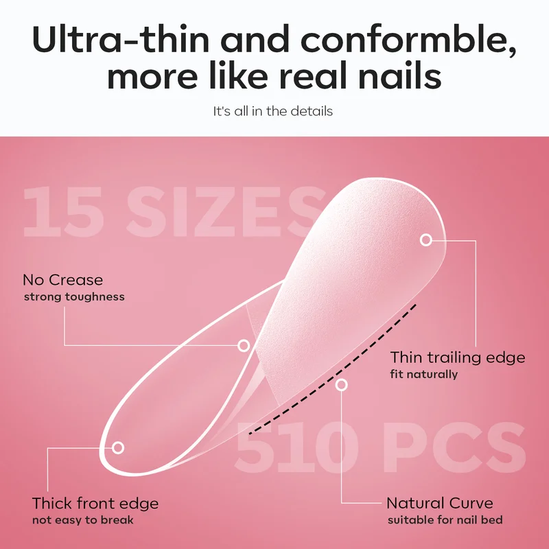 Short Almond Nail Tips Kit - Image 8