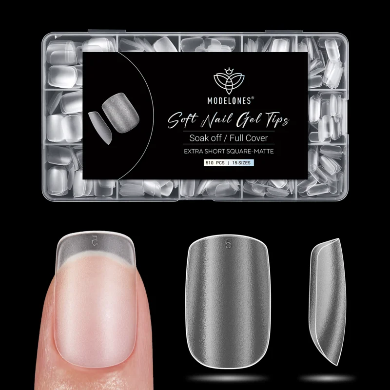 Short Square - Frosted Nail Tips