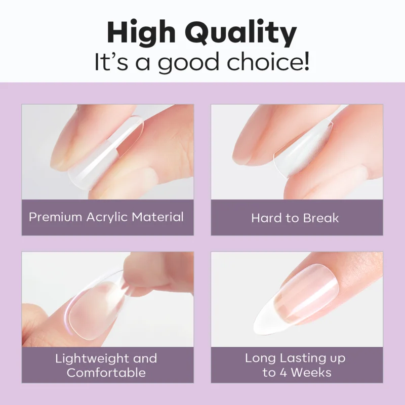 Short Square - Frosted Nail Tips - Image 9