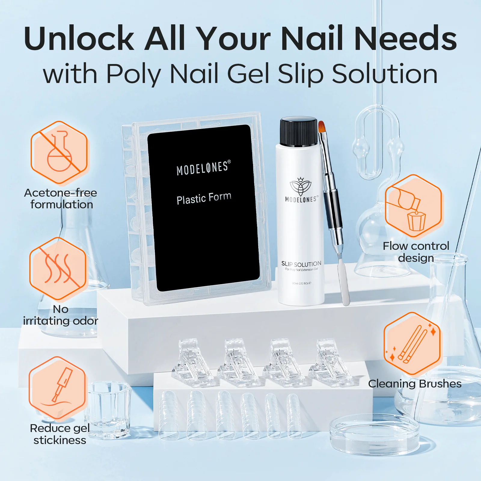 Slip Solution Kit For Poly Nail Extension Gel - Image 3