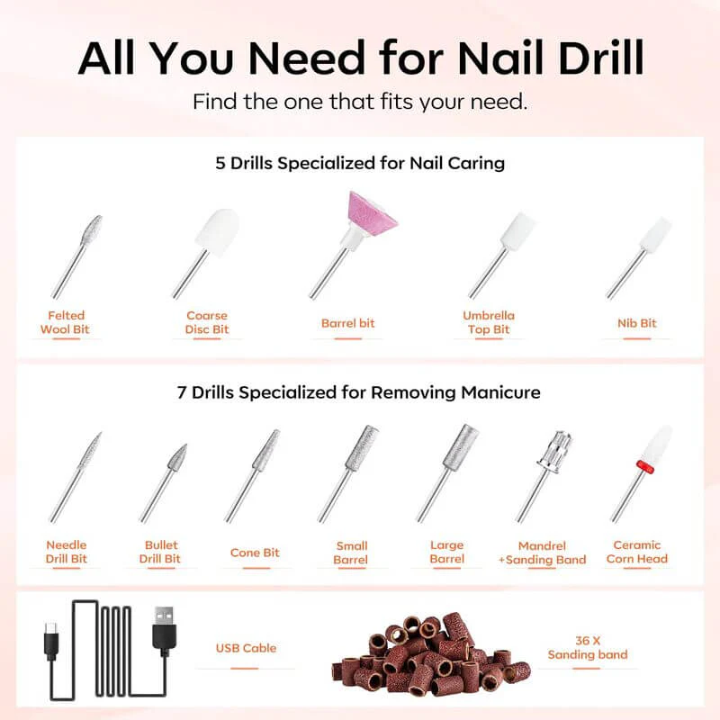 Wireless Electrical Nail Drill Set - Image 6